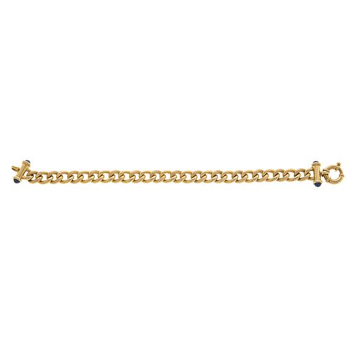 A 14K Yellow Gold Italian Bracelet with Lapis