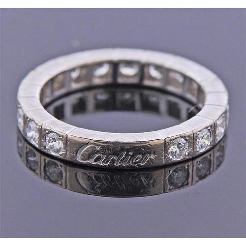 Cartier Lanieres 18k Gold Diamond Wedding Band Ring