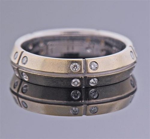 Tiffany &amp; Co Streamerica 18K Gold Diamond Band Ring