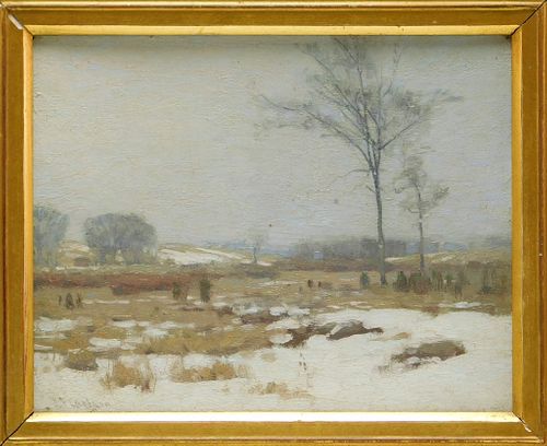 John Fabian Carlson Winter Landscape Painting