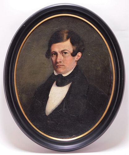 19C American School Portrait of a Gentleman