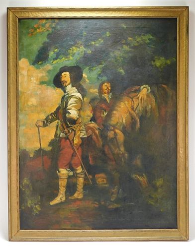 Aft. Anthony van Dyck Charles I Portrait Painting