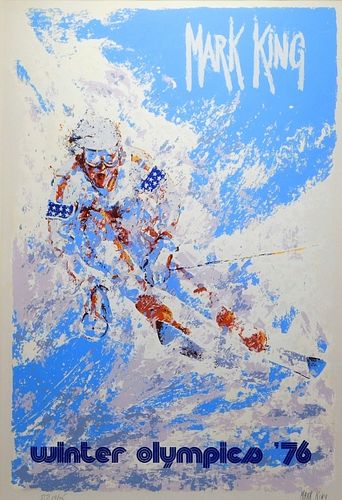 Mark King 1976 Winter Olympics Ski Poster