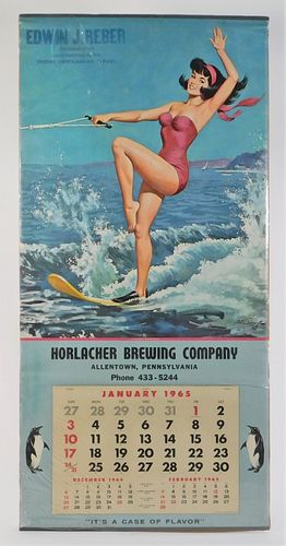 Arthur Sarnoff 1965 Horlacher Brewing Co. Calendar