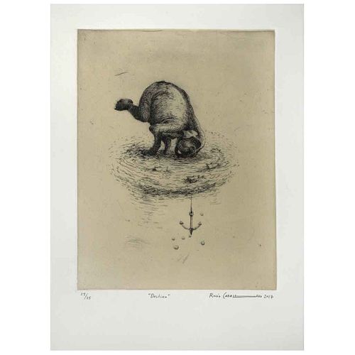 ROCÍO CABALLERO, Destino, Signed and dated 2017, Drypoint engraving 25 / 25, 10.6 x 7.8" (27 x 20 cm), Certificate