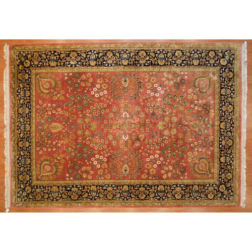 Indo Mahal Carpet, India, 10.1 x 14.3