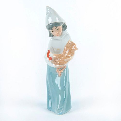 Girl with Rooster 1014677 - Lladro Porcelain Figure