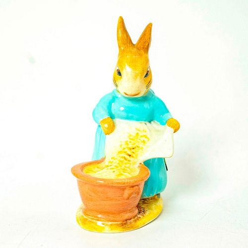 Cecily Parsley Head Down - Gold Oval - Beatrix Potter Figurine