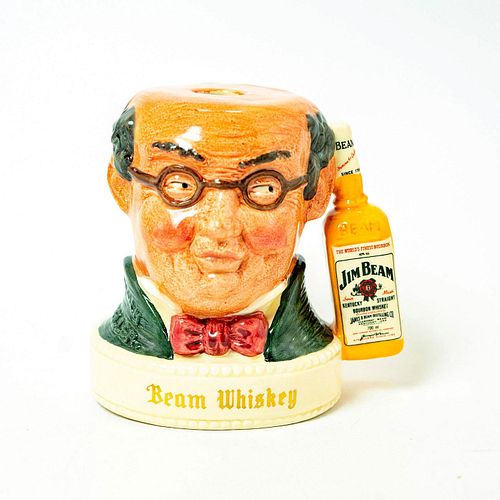 Jim Beam Two Face Mr Pickwick - Royal Doulton Whiskey Container Jugs