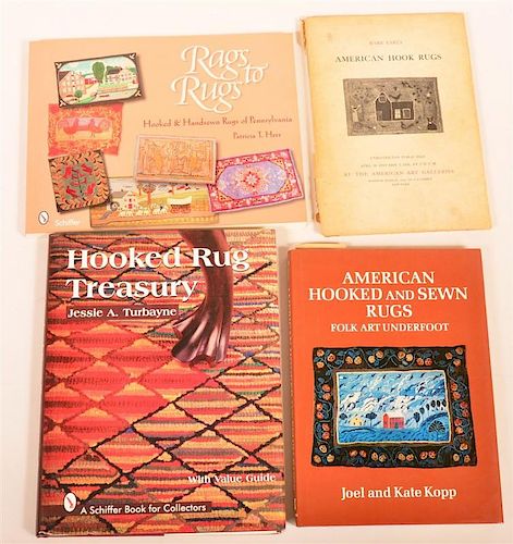 (4 vols) Books on Hooked Rugs