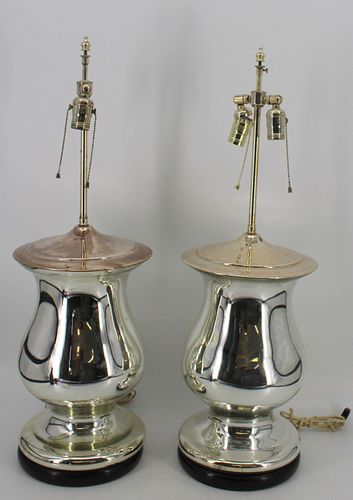 A Vintage Pair of Large Mercury Lamps.