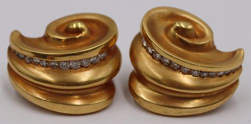 JEWELRY. Pair of SeidenGang 18kt Gold and Diamond