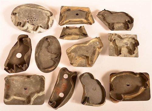 12  Animal and Bird Figural Tin Cookie Cutters.