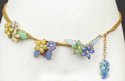 Vintage Chanel Gripoix Floral Belt / Necklace 1997