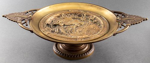 Neoclassical Style Brass Relief Tazza