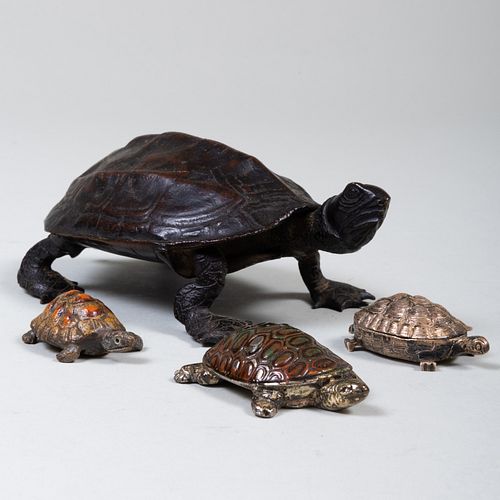 Group of Four Models of Turtles