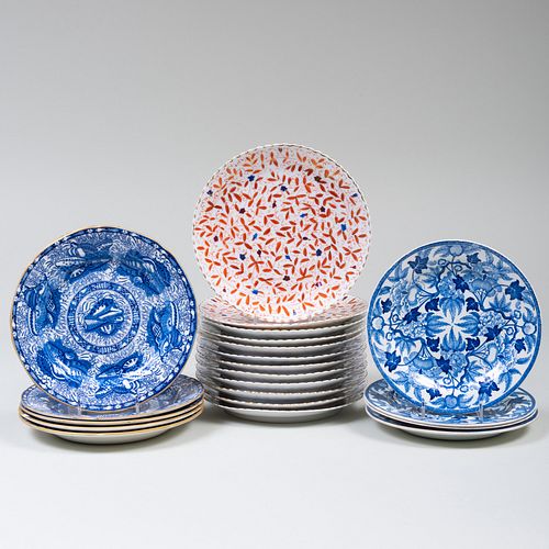 Group of Continental and English Dessert Plates