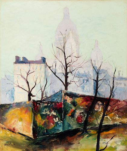 ELISÉE MACLET (Lyons-en-Santerre, 1881 - Paris 1962).
"Trees before the Basilica of the Sacré Coeur".
Oil on canvas. Relined.
Signed in the lower left