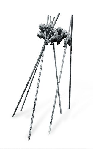 LUIS VIDAL (Barcelona, 1970).
"Crybabies and stilt walkers", 2003.
Bronze sculpture. Issue 2/3.
Work cataloged in the Cyprus Gallery Catalog.
Attach c