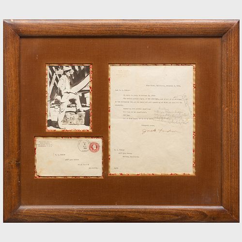 Letter from Jack London to R.L. Kidder with Envelope and Photograph