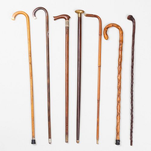 Group of Seven Walking Sticks
