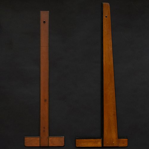 Pair of Fruitwood and Ebonized T-Squares