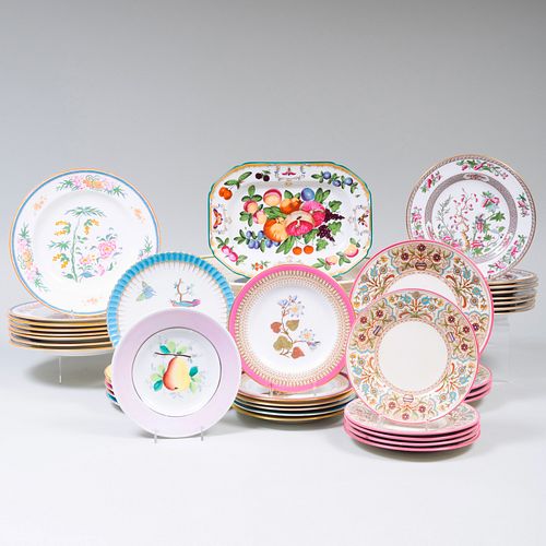 Assembled Group of English Porcelain Wares