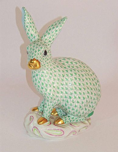 Large Herend Porcelain Rabbit