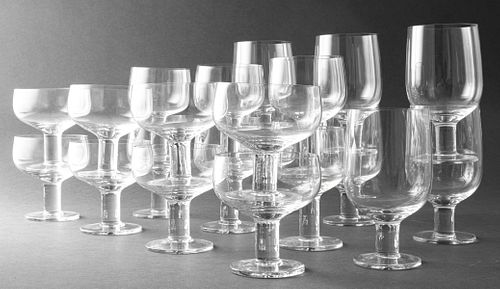 Rosenthal Modern Glass Barware, 21 Pieces
