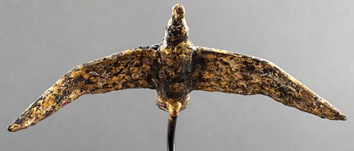 Gilt Metal Sculpture of a Flying Bird