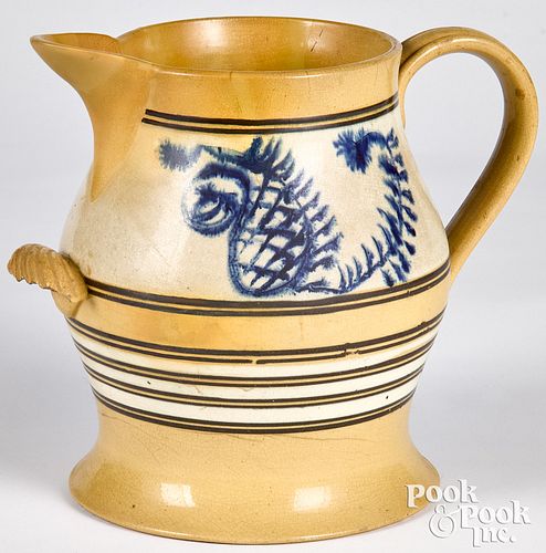 Large yellowware pitcher
