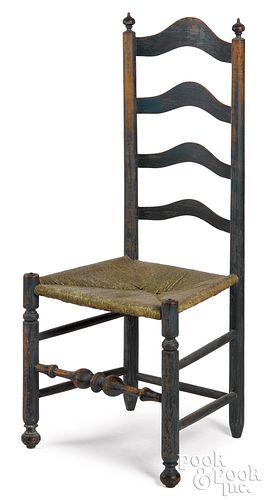Delaware Valley ladderback side chair, late 18th c