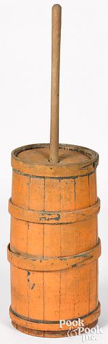 Painted butter churn, 19th c.
