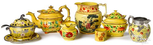 Collection of canary Staffordshire, 19th c.