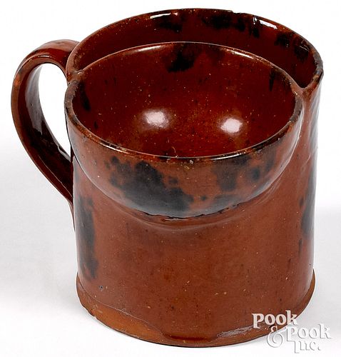 Pennsylvania redware shaving mug