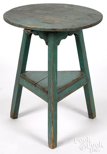 Painted pine tap table, ca. 1800