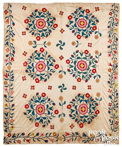 Whig Rose quilt top 19th c.