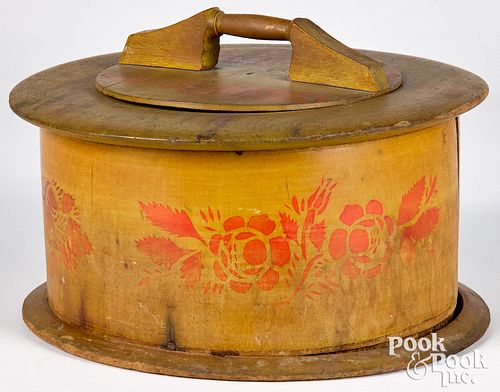 Pennsylvania painted bentwood pantry box, 19th c.,