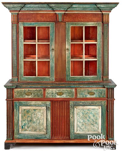 Pennsylvania painted architectural Dutch cupboard