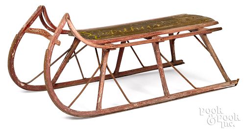 Victorian painted sled