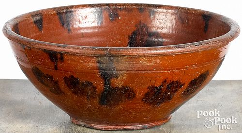 Redware mixing bowl, 19th c.