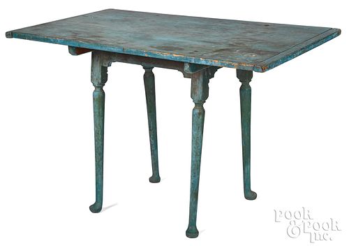 New England Queen Anne painted pine tavern table l