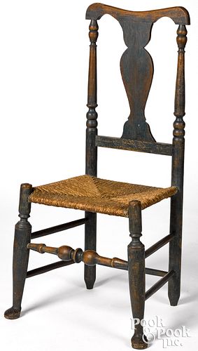 New England Queen Anne rush seat dining chair