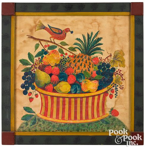 David Y. Ellinger watercolor basket of fruit