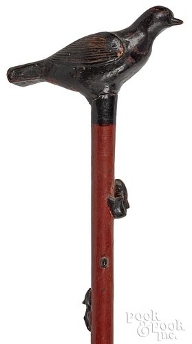 Pennsylvania carved and painted cane, ca. 1900
