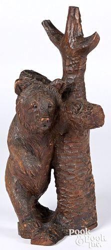 Miniature Black Forest carved bear tree, ca. 1900