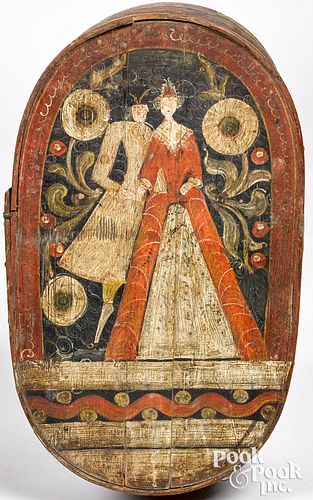 Continental bentwood brides box, dated 1823