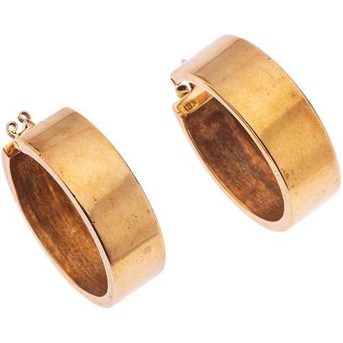 PAIR OF EARRINGS IN 18K YELLOW GOLD Weight: 10.1 g