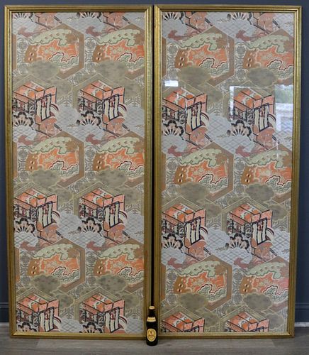Pair of Framed Japanese? Embroidered Panels.