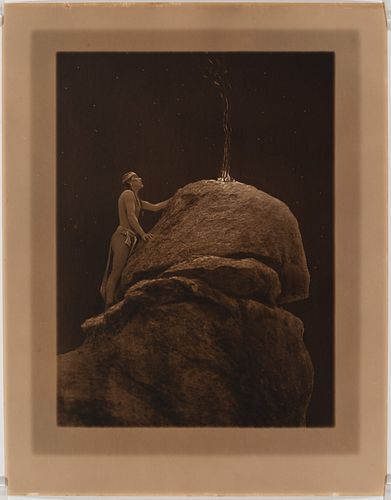 Edward Curtis, Signal Fire to the Mountain Gods, ca. 1909